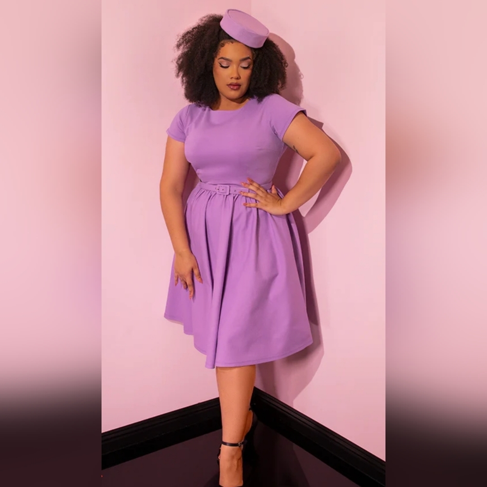 Vixen by Micheline Pitt Avon swing dress in Lilac